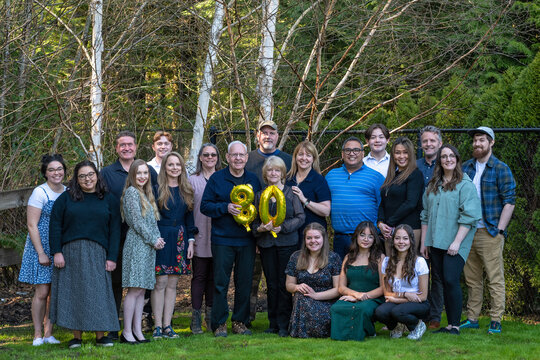 Family Portrait on Grandpa's 80th Birthday