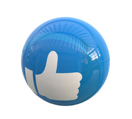 Like icon 3d social media