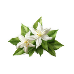 Star Jasmine , Isolated On Transparent, PNG