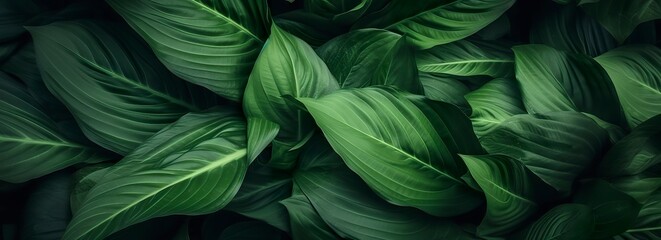 Abstract green leaf texture with nature background, tropical leaf. 