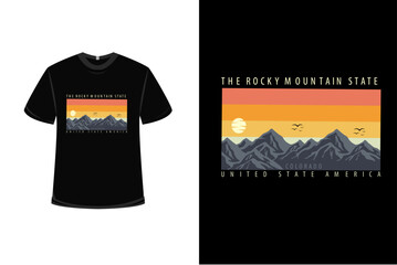 Rocky Mountain Retro Vintage T Shirt Design