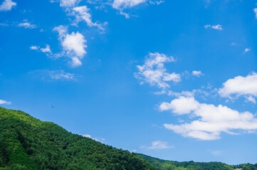 Obraz premium 夏山と夏空