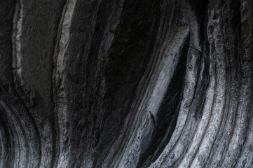 Dark Abstract Flysch Texture Zumaia Beach