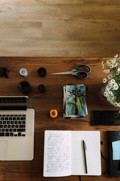 Photographer post-production workplace 