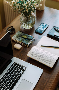 Photographer post-production workplace 