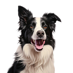 transparent background with border collie dog
