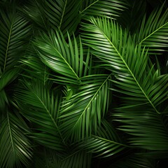 Tropical Leaves Beauty: Vibrant Photoshoot Generative AI