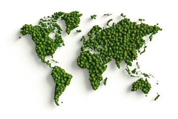 world map with grass