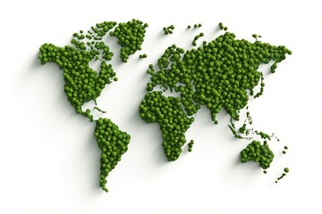 world map with grass