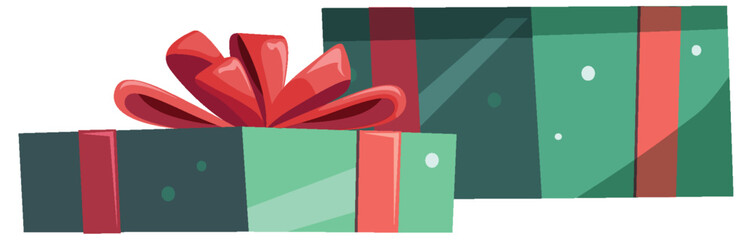 Green Gift Box with Open Lid
