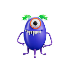Funny Monsters 3D Illustration