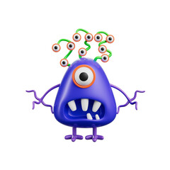 Funny Monsters 3D Illustration