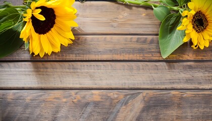 sunflowers on wooden table, flower, wood, wooden, sunflower, bloom, bouquet