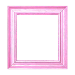 PNG Top view of pink vintage wood photo frame isolated on transparent  background for mockup, pink vintage wooden frame. generative ai