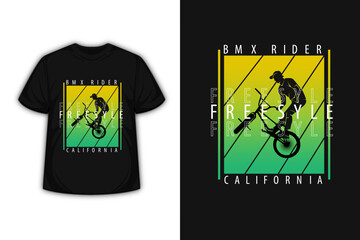 BMX Freestyle Retro Vintage T Shirt Design
