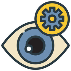 eye gear repair wheel health care filled outline