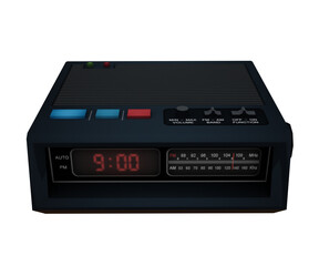 Fototapeta premium 3d rendering digital radio with clock