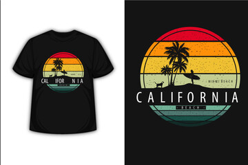 California Retro Vintage T Shirt Design