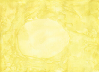 Watercolor painting abstract background or yellow abstract watercolor texture backdrop on paper. Spring or summer and season concept. copy space for the text. Hand painted texture style.