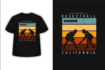Basketball Retro Vintage T Shirt Design