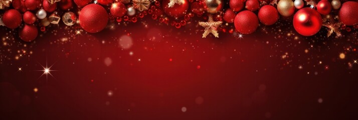 Christmas banner background with copy space, generative AI