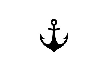 Anchor logo in simple flat style