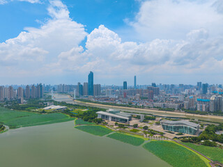 Obraz premium Wuhan City landmark and Skyline Landscapes 