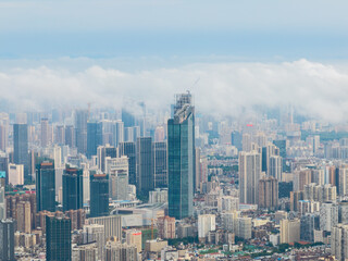 Fototapeta na wymiar Wuhan City landmark and Skyline Landscapes 