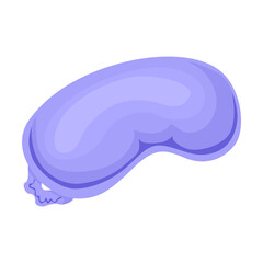 Vintage luxurious furniture vector illustration. Furniture for princess or royal room interior, mask to cover eyes while sleeping isolated on white background