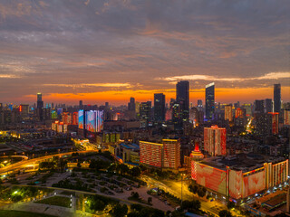 Wuhan City landmark and Skyline Landscapes  