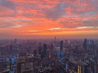 Fototapeta premium Wuhan City landmark and Skyline Landscapes 