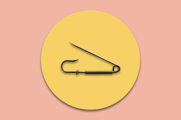 Collage with a safety pin