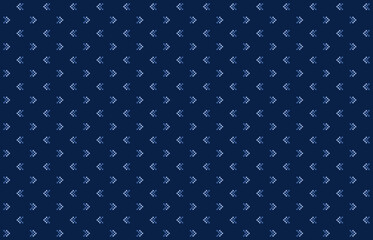 Abstract geometric seamless pattern with high tech logo in light n blue on dark blue background. Vector illustration. For masculine shirt lady dress textile cloth print staff uniform wallpaper cover