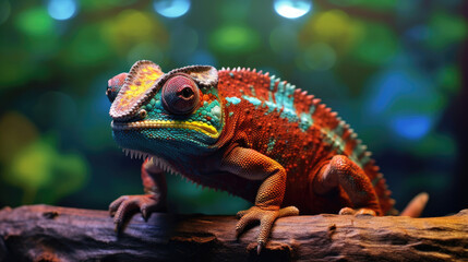 Fototapeta premium Photorealistic Photograph of a cute Chameleon, Background Images , HD Wallpapers, Background Image