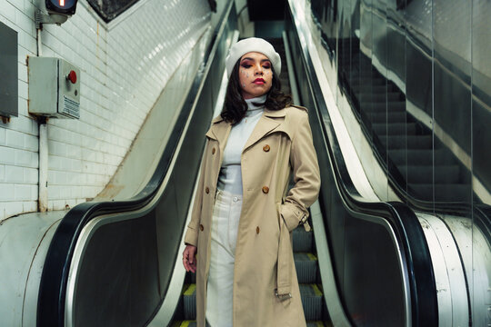 Makeup editorial in the subway