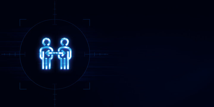 Venture Mentoring Service icon neon sign