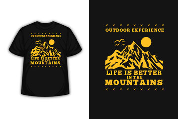Mountain Retro Vintage T Shirt Design
