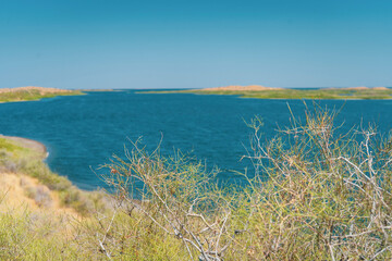 a water body in a desert