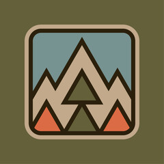 Mountain outdoor simple badge