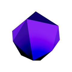 Fototapeta premium Abstract low poly stone design. Geometric 3d vector design element