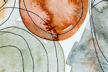 Creative painted background mixed media