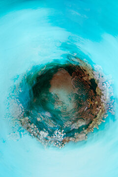 Abstract image of Oil barrel at sea floor