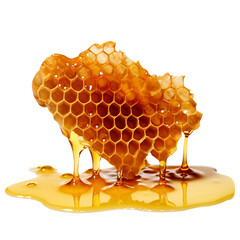 Honeycomb on a Transparent Background, png - obrazy, fototapety, plakaty