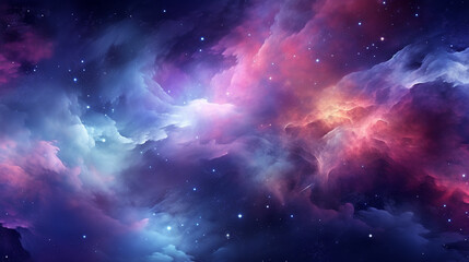 Obraz premium Nebula and stars in deep space. Abstract space background.