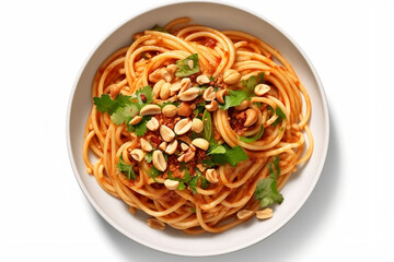 East Meets West: Spicy Thai Spaghetti Fusion - Vibrant Culinary Capture