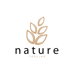 Rice Logo, Farm Wheat Logo Design, Vector Symbol Icon Graphic Illustration