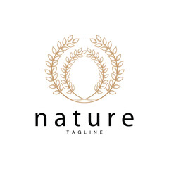 Obraz premium Rice Logo, Farm Wheat Logo Design, Vector Symbol Icon Graphic Illustration