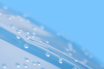 Abstract bubbles drops water bottle