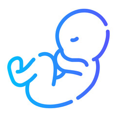 newborn Line Gradient Icon