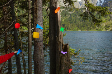 Conceptual still life in the style of suprematism on the theme of LGBT